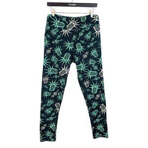 LuLaRoe Tall & Curvy High Rise NYC Statue of Liberty Leggings Womens Medium Tall